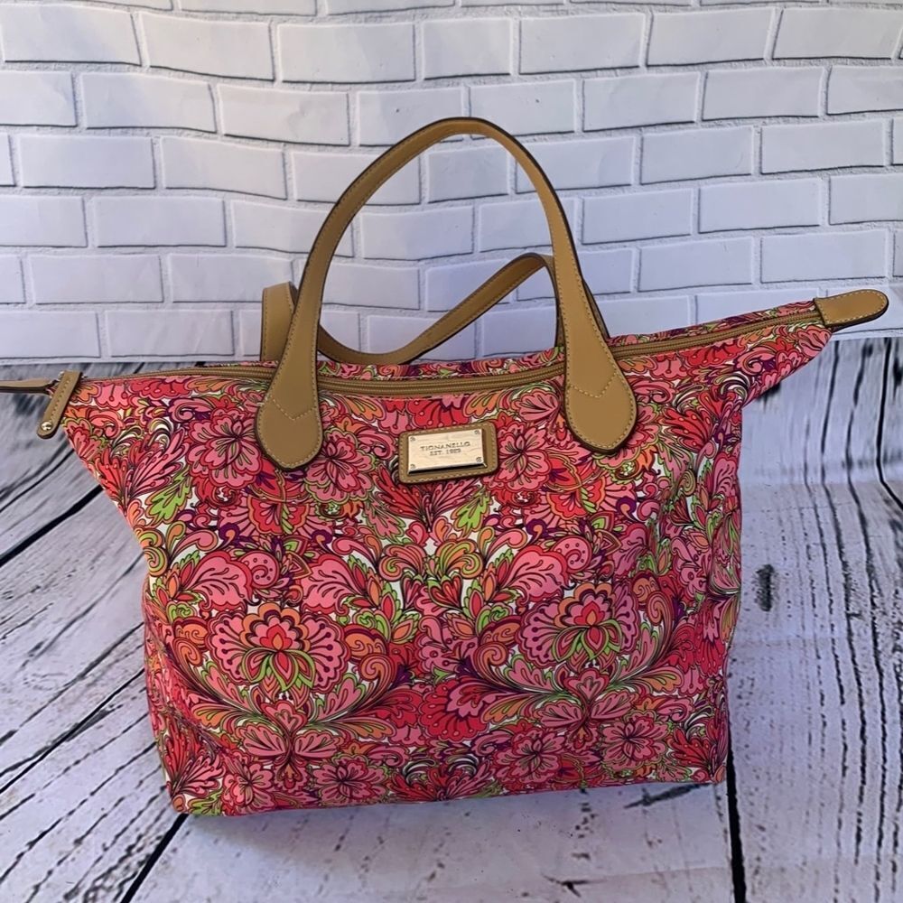 Tignanello Floral Fabric Bag EUC and Gorge…